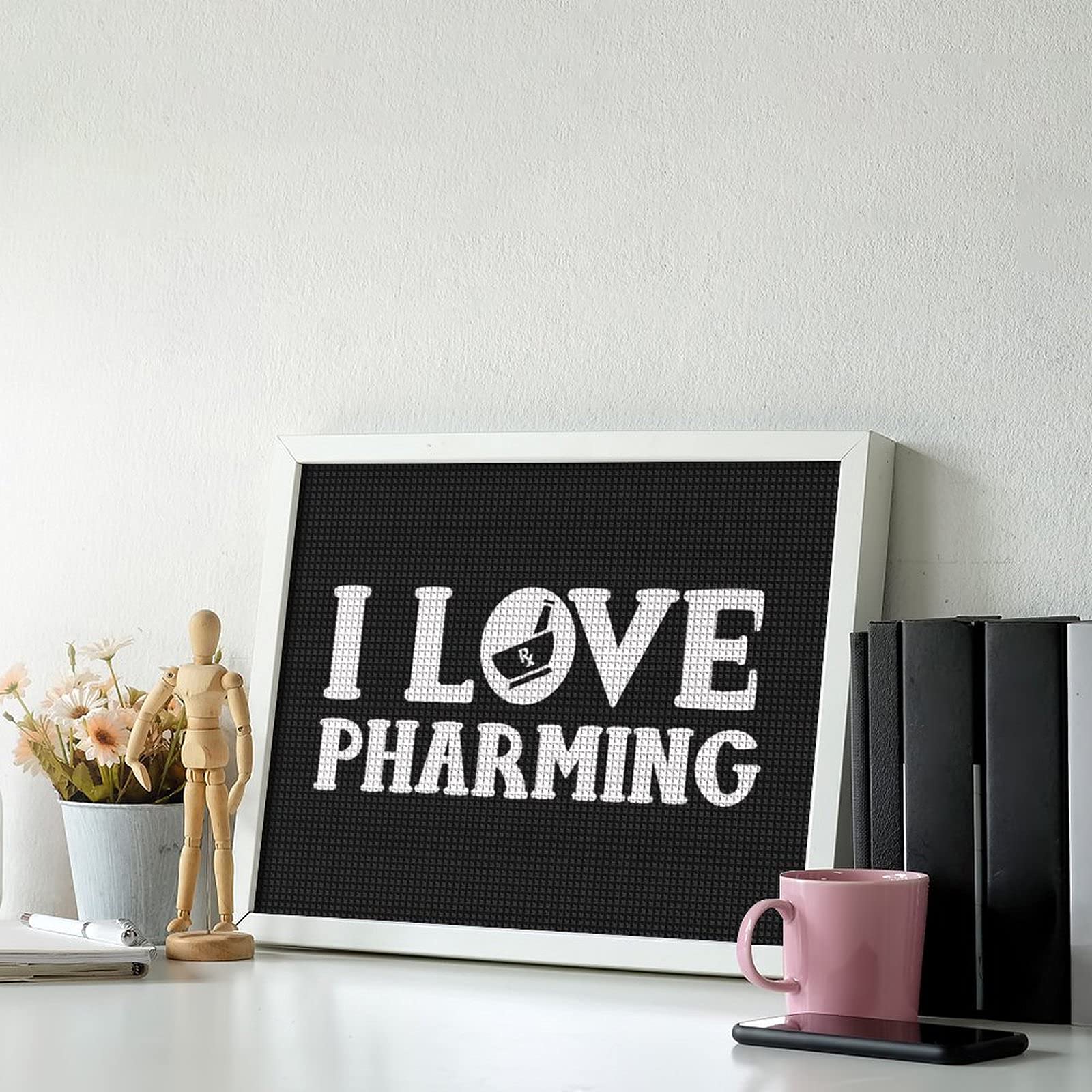 5D Diamond Painting Kit - Pharmacist Theme DIY Cross Stitch Crystal Rhinestone Embroidery Art | Numbered Drawing Pictures for Home Wall Decor | Perfect Gift for Pharmacy Technicians & Medical Professionals