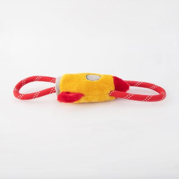 ZippyPaws RopeTugz Spaceship Dog Toy - Durable Interactive Chew Toy for Small & Large Dogs - Perfect for Tug-of-War, Fetch & Outdoor Play