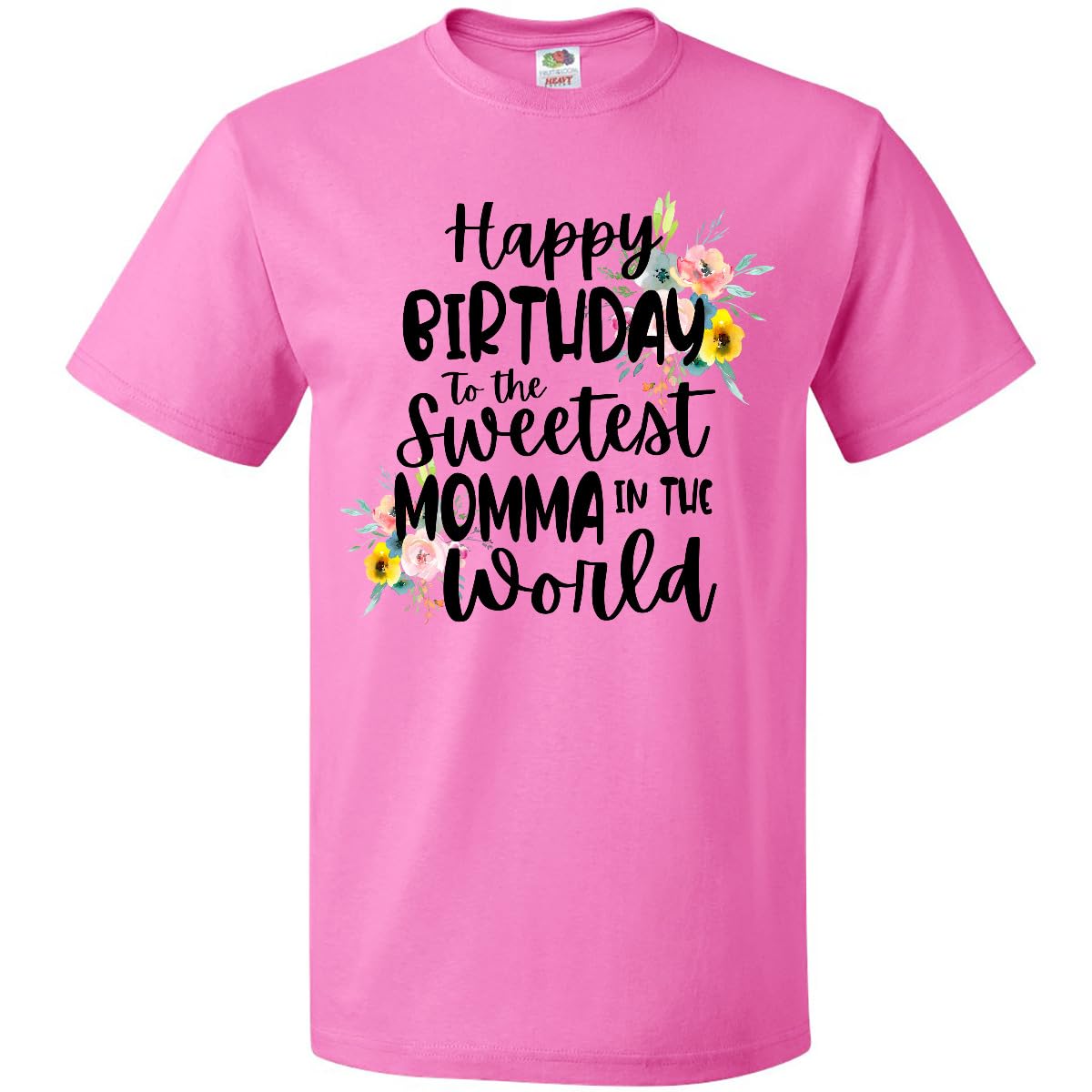 Inktastic Happy Birthday to The Sweetest Momma in The World T-Shirt for Women - Funny Mom Birthday Gift for Mother's Day, Family Reunions & Special Occasions