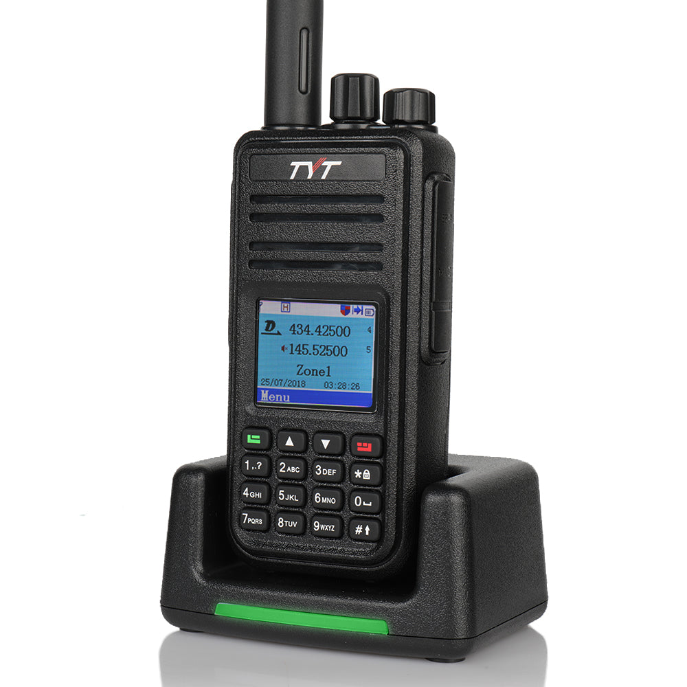TYT MD-UV380G Dual Band DMR Two-Way Radio with GPS, 2000mAh Battery - Perfect for Outdoor Adventures, Emergency Communication, and Business Use