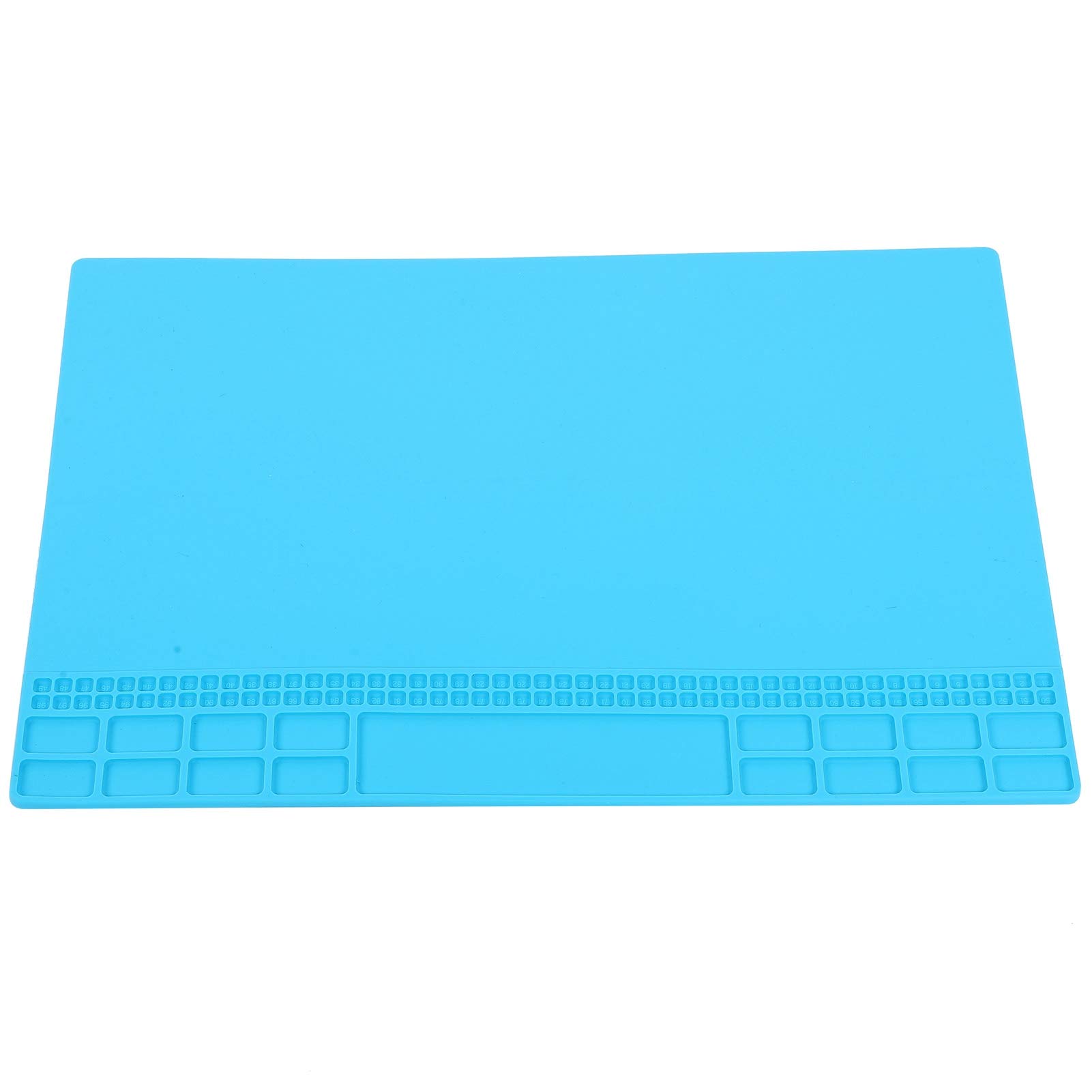 Heat Repair Pad & Screw Storage Mat 350x250x4mm - Light Blue Soldering Mat for Electronics Repair, Desk Maintenance & DIY Projects | Perfect for Solder Stations, Workbenches & Home Workshops