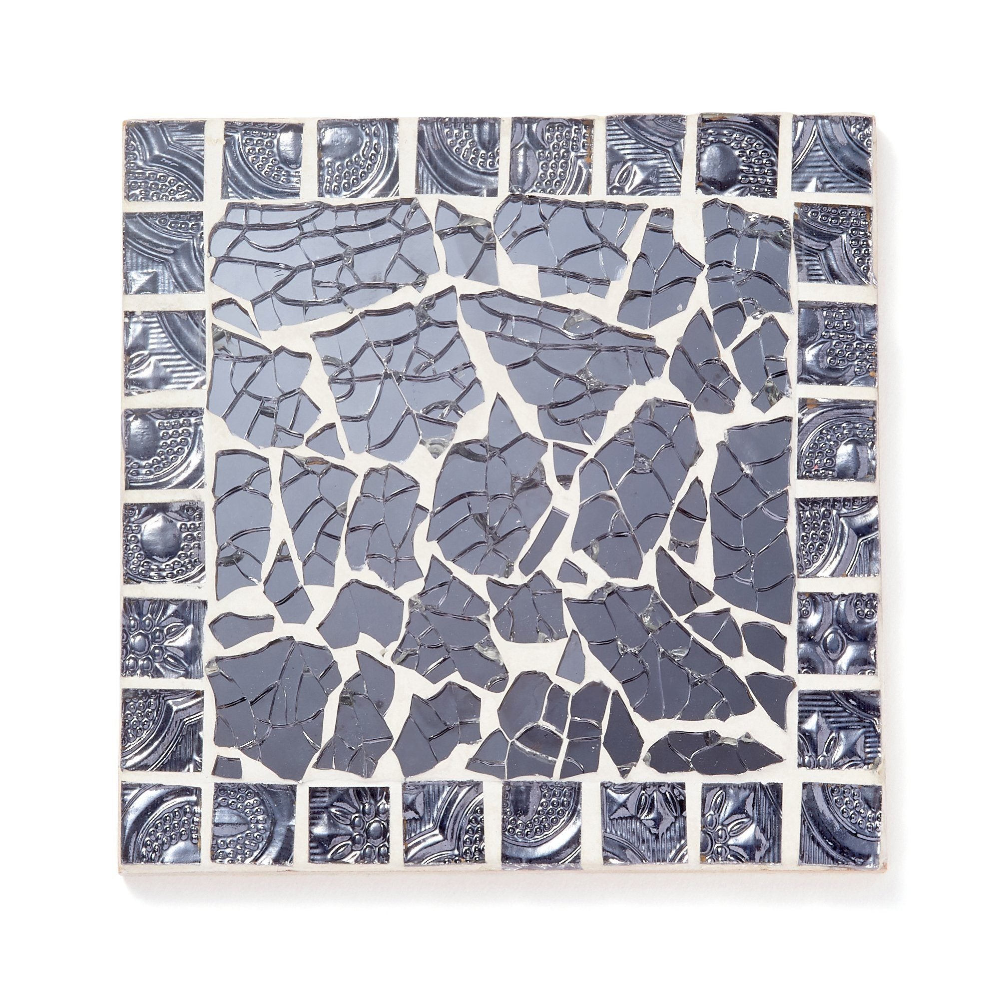 Aureole Square Coaster Set of 3 - Elegant Blue Drink Coasters for Home, Office & Bar - Perfect for Protecting Tables from Water Rings & Stains