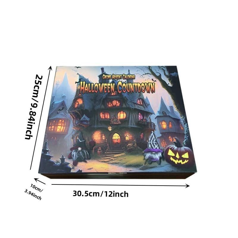 2024 Halloween Gnome Advent Calendar - Spooky Countdown with 1 Gnome & 30 Mini Surprises | Christmas-Themed Horror Decor for Holiday Home & Party Countdown
