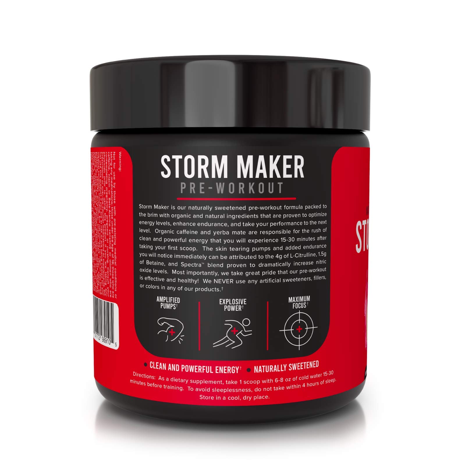 InnoSupps Storm Maker Pre Workout Powder - Long Lasting Energy Boost with Organic Caffeine, Green Tea Extract & L-Citruline - No Artificial Sweeteners - Pink Lemon Rush Flavor - Ideal for Gym, Fitness & Bodybuilding Workouts