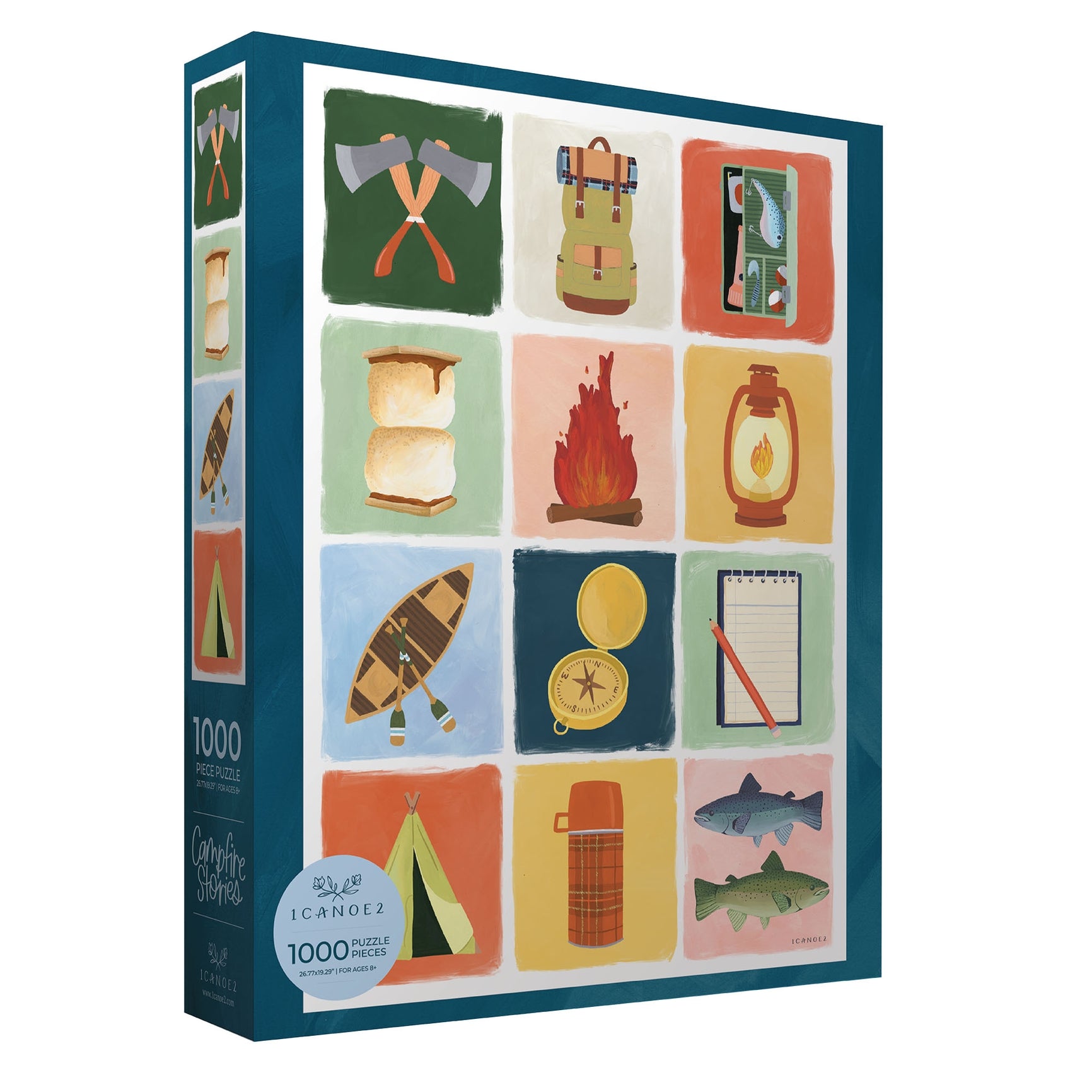 Campfire Stories 1000 Piece Jigsaw Puzzle for Adults - Challenging Family Game Night Activity for Camping Enthusiasts