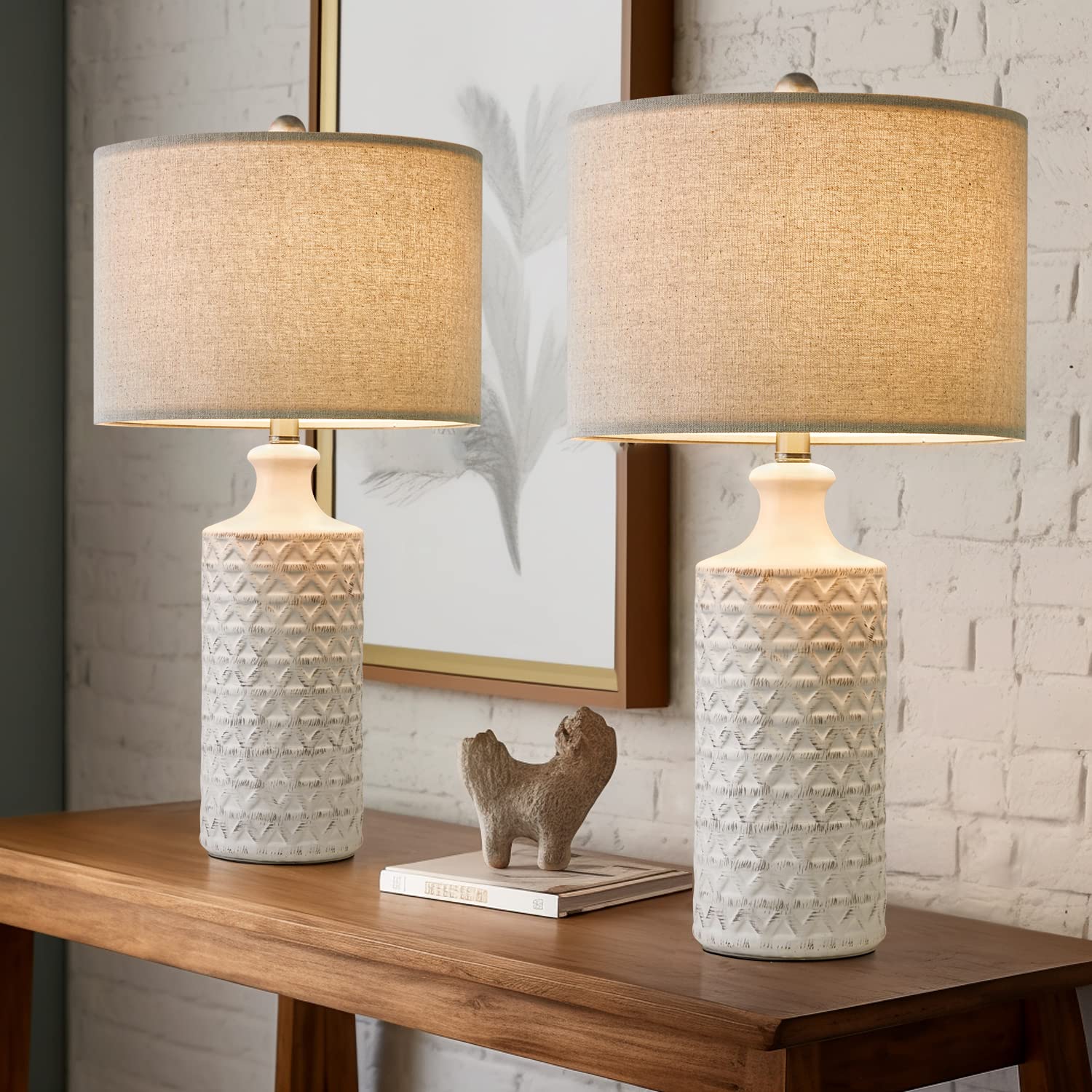 Modern Ceramic Table Lamps Set of 2 - 24.75