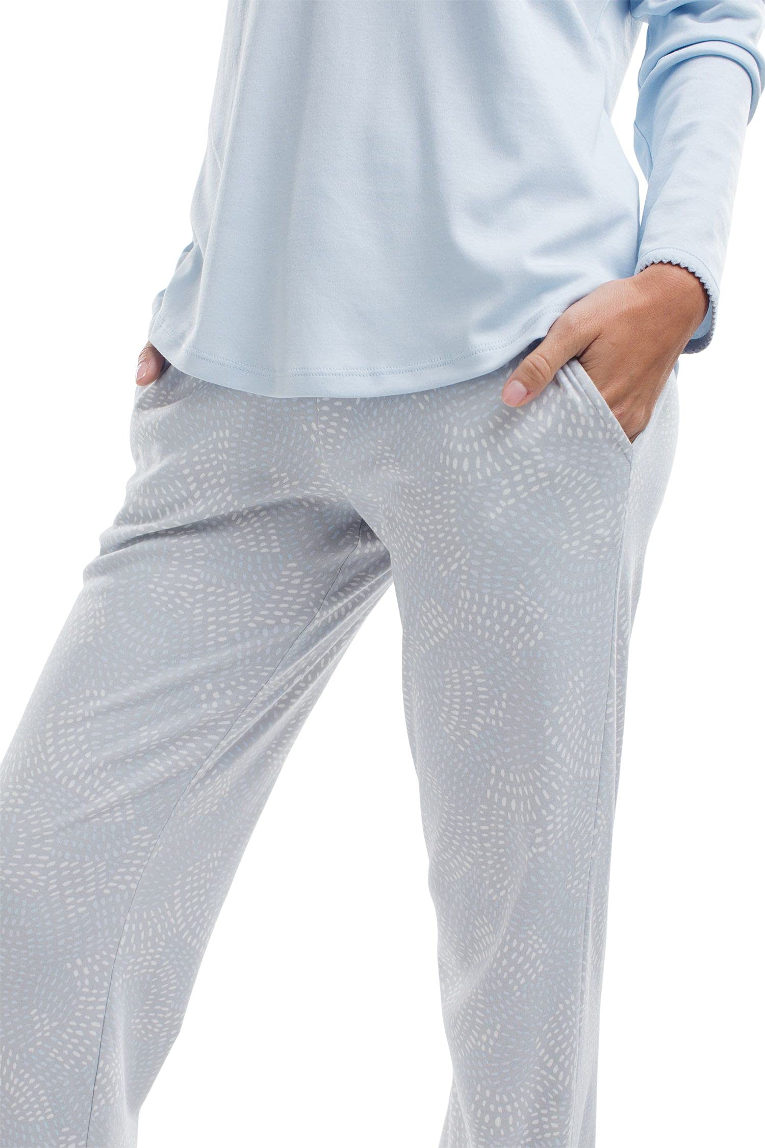 Premium Soft Pima Cotton Women's Pajama Set - Breathable Lounge Sleepwear for Night & Weekend Relaxation - Perfect for Home, Travel & Gift Giving