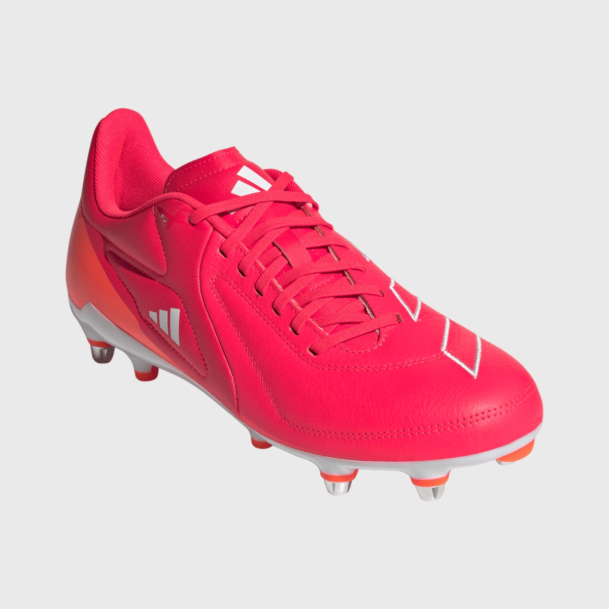 Adidas RS 15 Elite SG Rugby Cleats - Men's Soccer Football Boots in Lucid Red | Firm Ground Studs for Rugby & Soccer Matches, Training, and Outdoor Sports