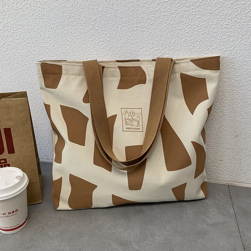 Eco-Friendly Reusable Canvas Tote Bag with Inside Pocket - Durable Shopping & Grocery Bag for Women, Perfect for Grocery Shopping, Beach Trips & Everyday Use