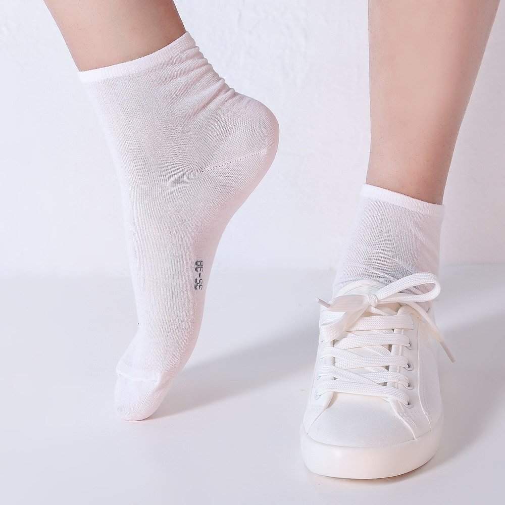EABERN Women's Thin Cotton Socks - Soft, Breathable, Comfortable Above Ankle Crew Socks (6/9/12 Pairs) for Everyday Wear, Workout & Casual Outfits