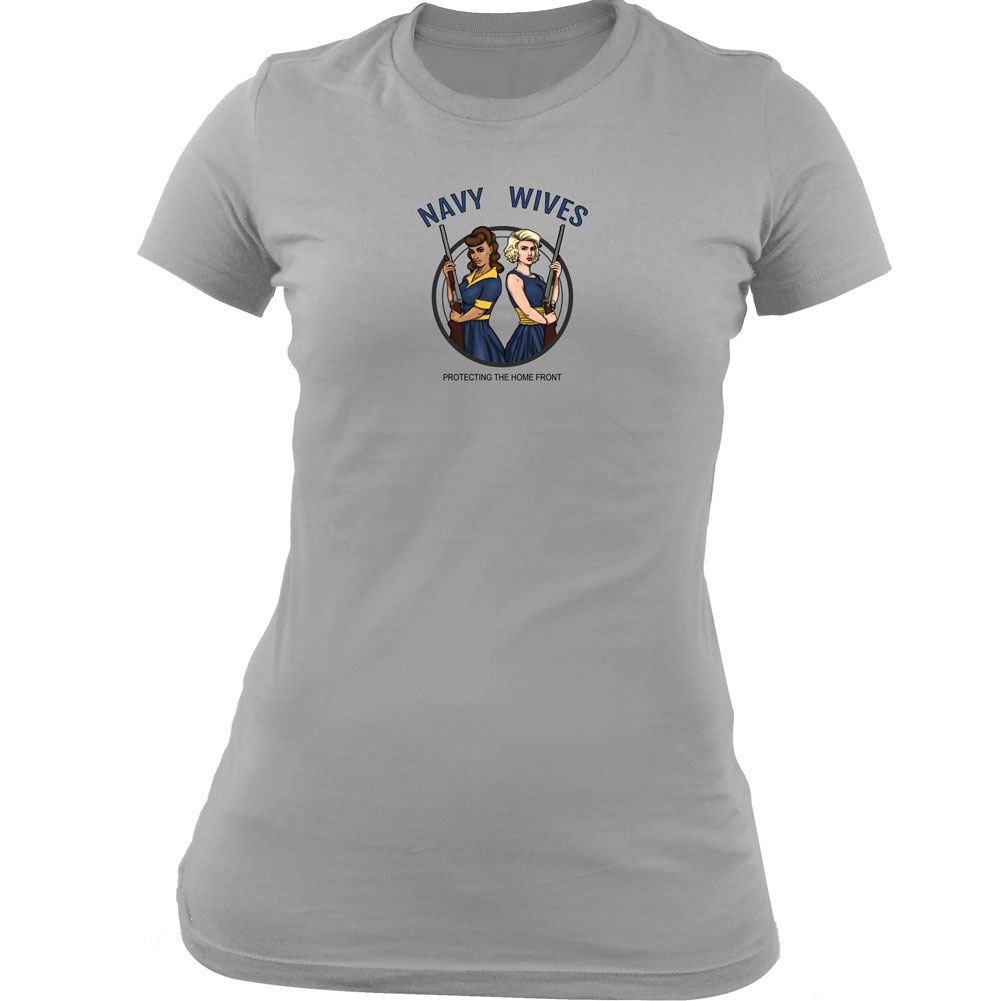 Navy Wives Protecting the Home Front T-Shirt - Military Spouse Apparel - Comfortable Cotton Tee for Everyday Wear & Military Support Events