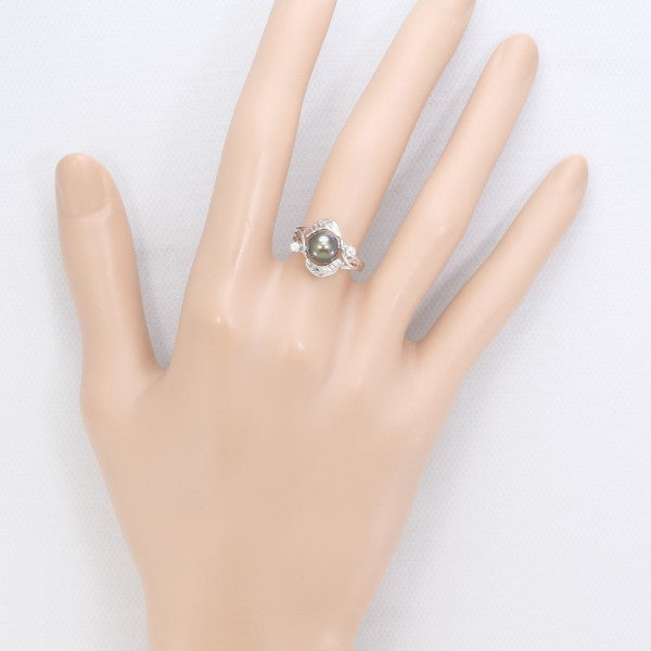 14K White Gold Pearl and Diamond Ring for Women - Elegant Bridal Jewelry, Anniversary Gift, and Special Occasion Accessory