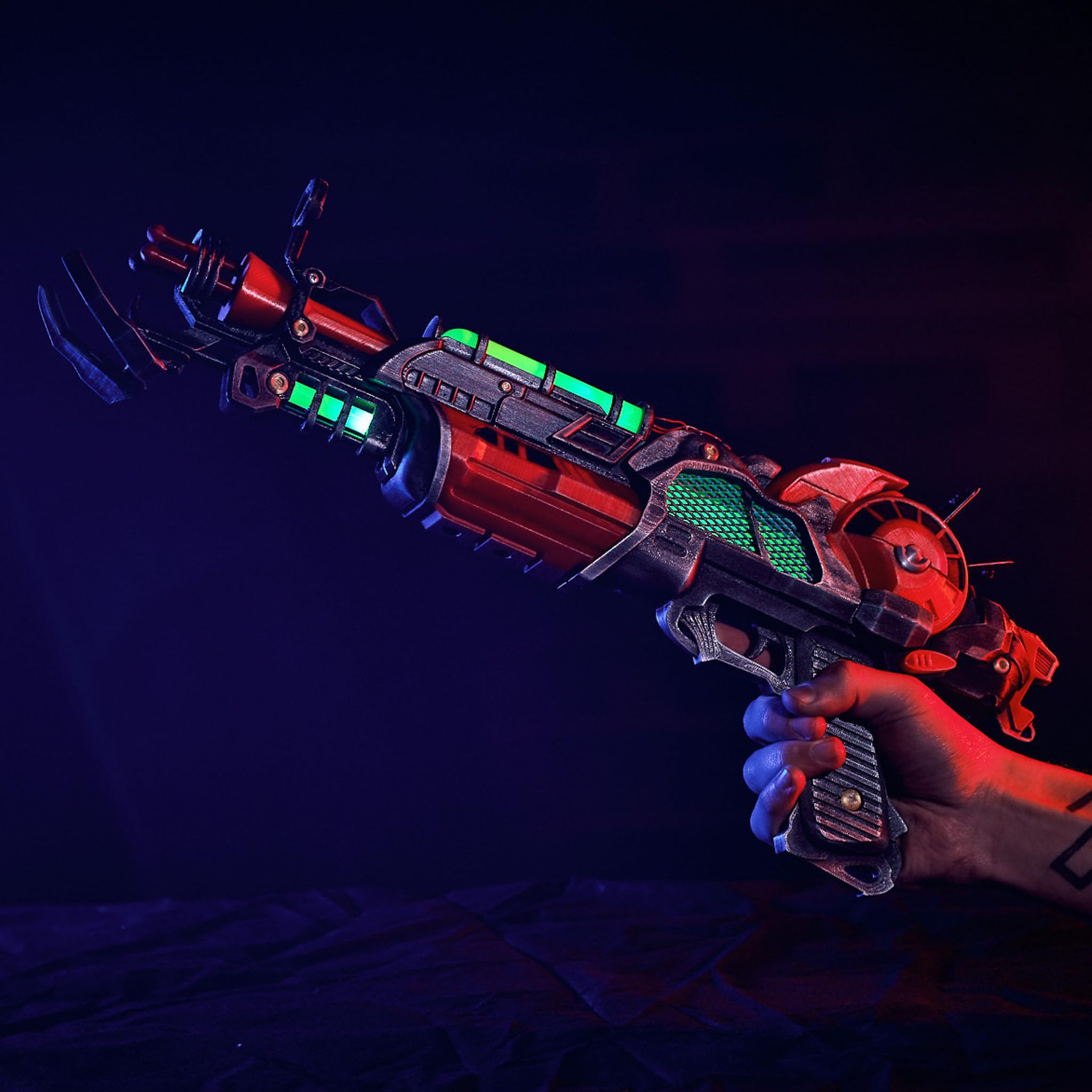 Ray Gun Mark 2 LED Lights Replica - Call of Duty Zombies Prop for Cosplay & Collectors | Perfect for Gaming Events, Halloween Costumes & Display Collections (Stand Not Included)