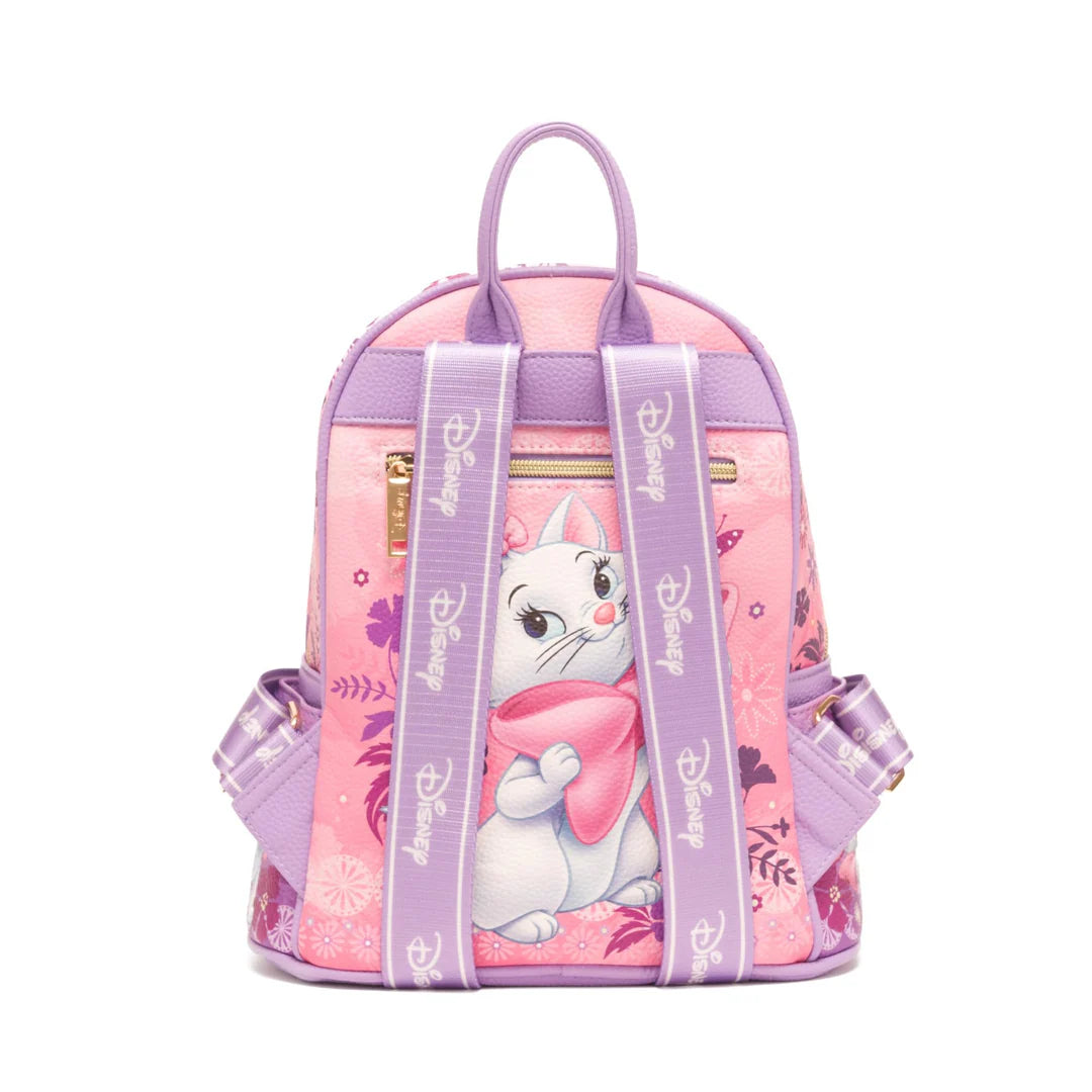 Disney Aristocats Marie Floral Vegan Leather Handbag - Stylish Crossbody Purse for Women, Perfect for Parties, Travel & Everyday Use