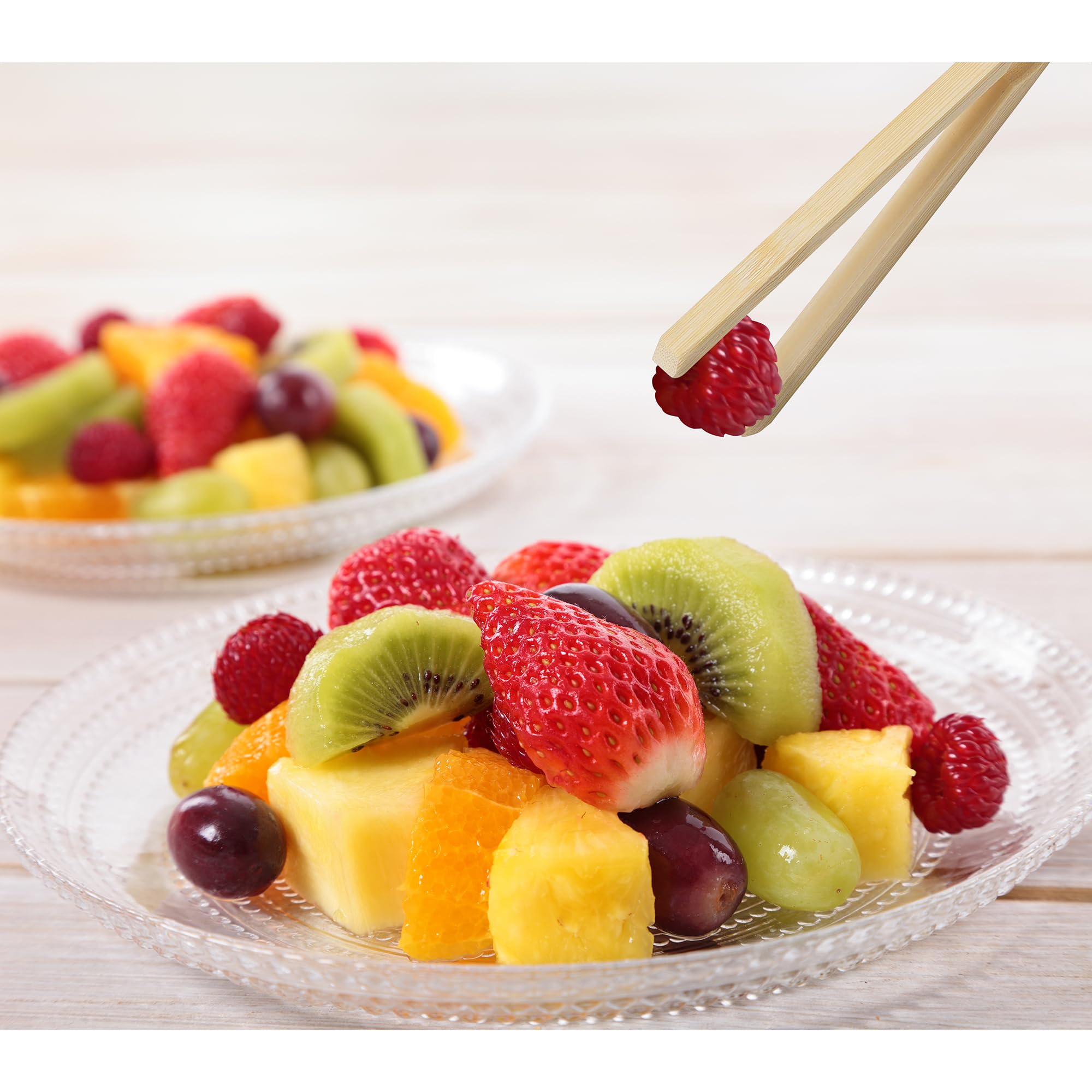 12-Inch Natural Bamboo Toast Tongs for Kitchen - Perfect for Serving, Flipping & Handling Hot Bread, Bagels & Pastries Safely
