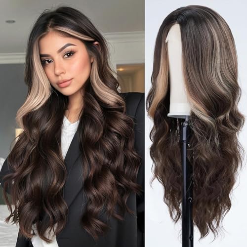 Dark Brown with Blonde Highlight #