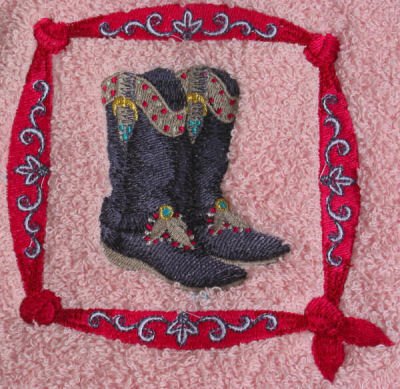 Premium Cowboy-Themed Bath Towel Set - Embroidered Boots & Bandana - Soft & Absorbent Cotton Towels for Western Bathroom Decor, Ranch Style Home, or Gift Idea