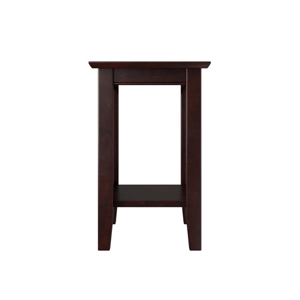 AFI Mission Solid Hardwood Side Table Set of 2 - 14 Inch Dark Espresso Finish - Perfect for Living Room, Bedroom, or Office Accent Furniture