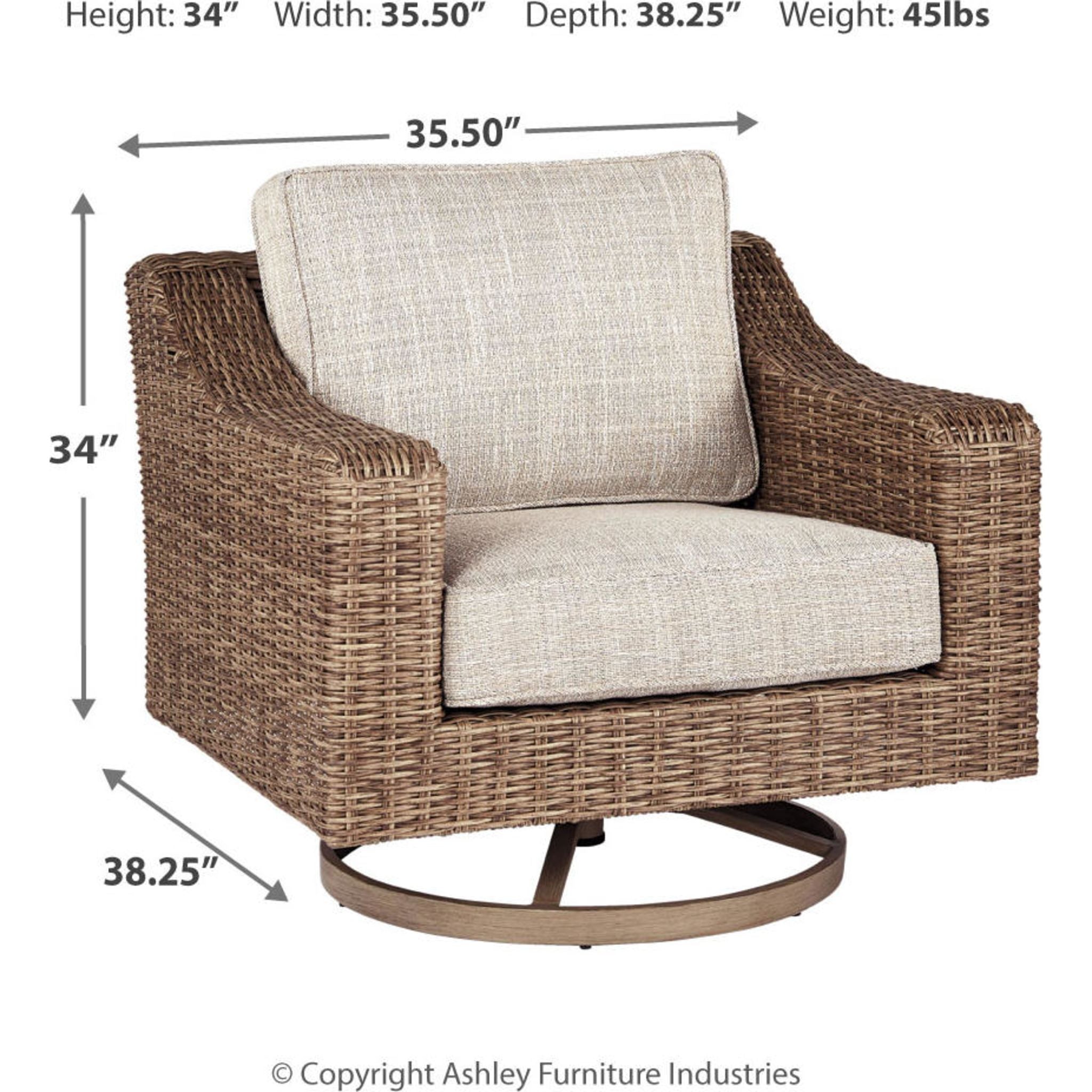 Beachcroft 4-Piece Outdoor Patio Furniture Set - Waterproof Wicker Rattan Sofa with Cushions, Beige - Perfect for Backyard, Garden, Poolside & Terrace Relaxation