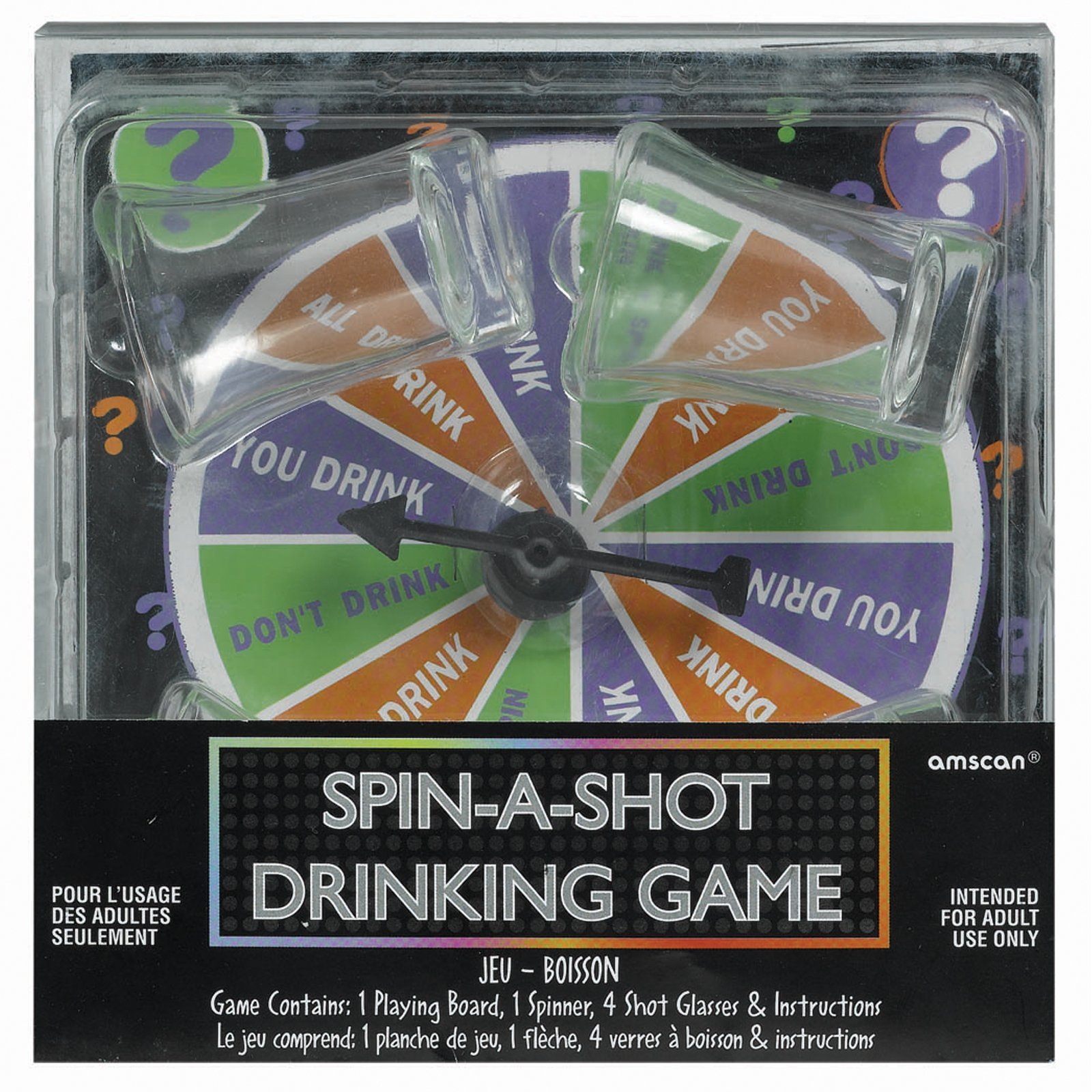 Spinner Drinking Game Set - Fun Party Board Game for Adults & Friends - Perfect for Birthday Parties, Bachelorette Nights & Social Gatherings