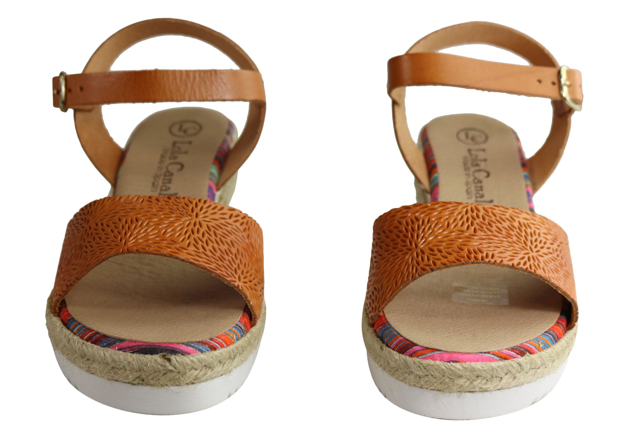Lola Canales Regina Women's Comfort Leather Wedge Sandals - Handmade in Spain | Perfect for Summer, Beach & Casual Outings