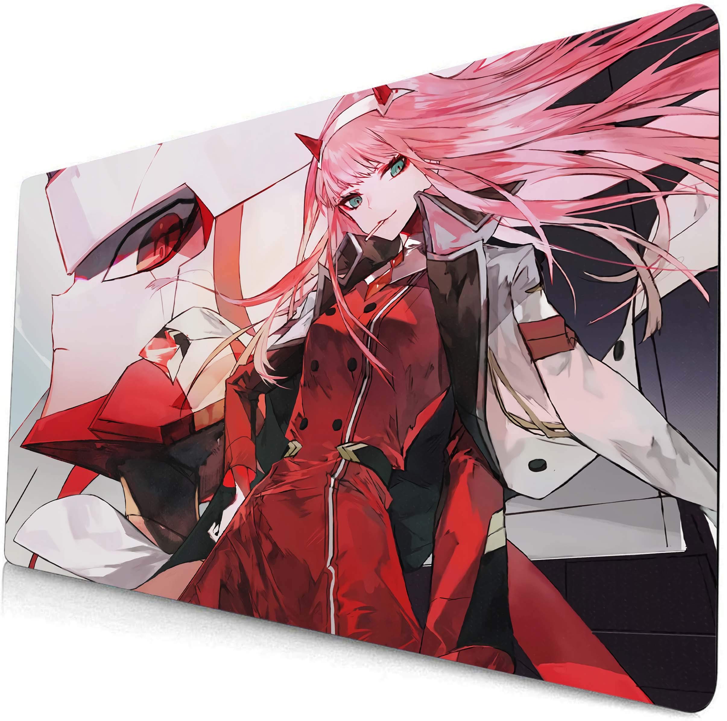 Zero Two Anime Mouse Pad - Darling in the FRANXX Gaming Mousepad (60x35cm) Large Non-Slip Desk Mat for Computer, Keyboard & Gaming Setup | Perfect for PC Gamers, Office Work & Anime Collectors