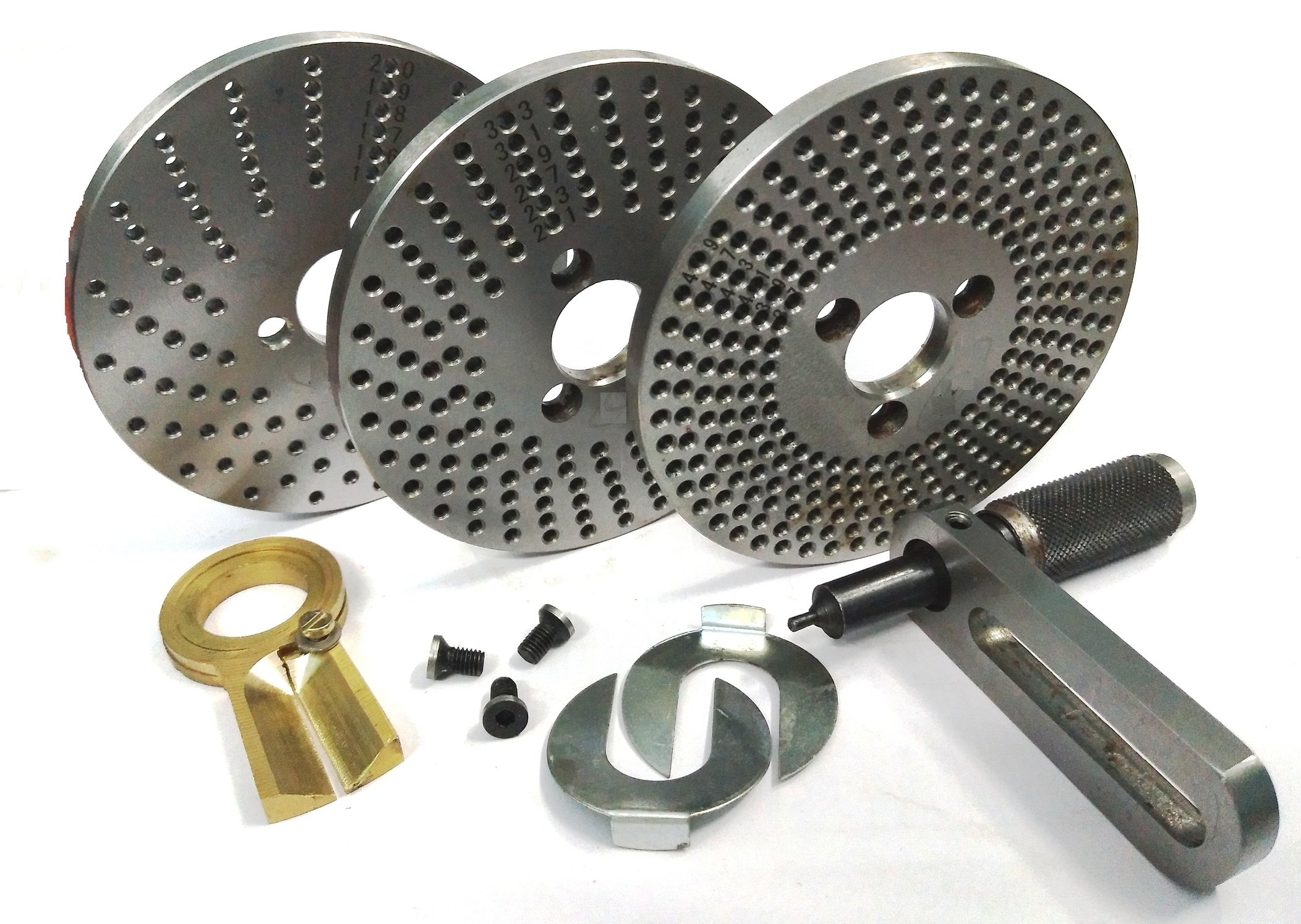 HV4/HV6 Rotary Table Steel Dividing Plates Set - Precision Machining Accessories for Metalworking & CNC Milling Operations
