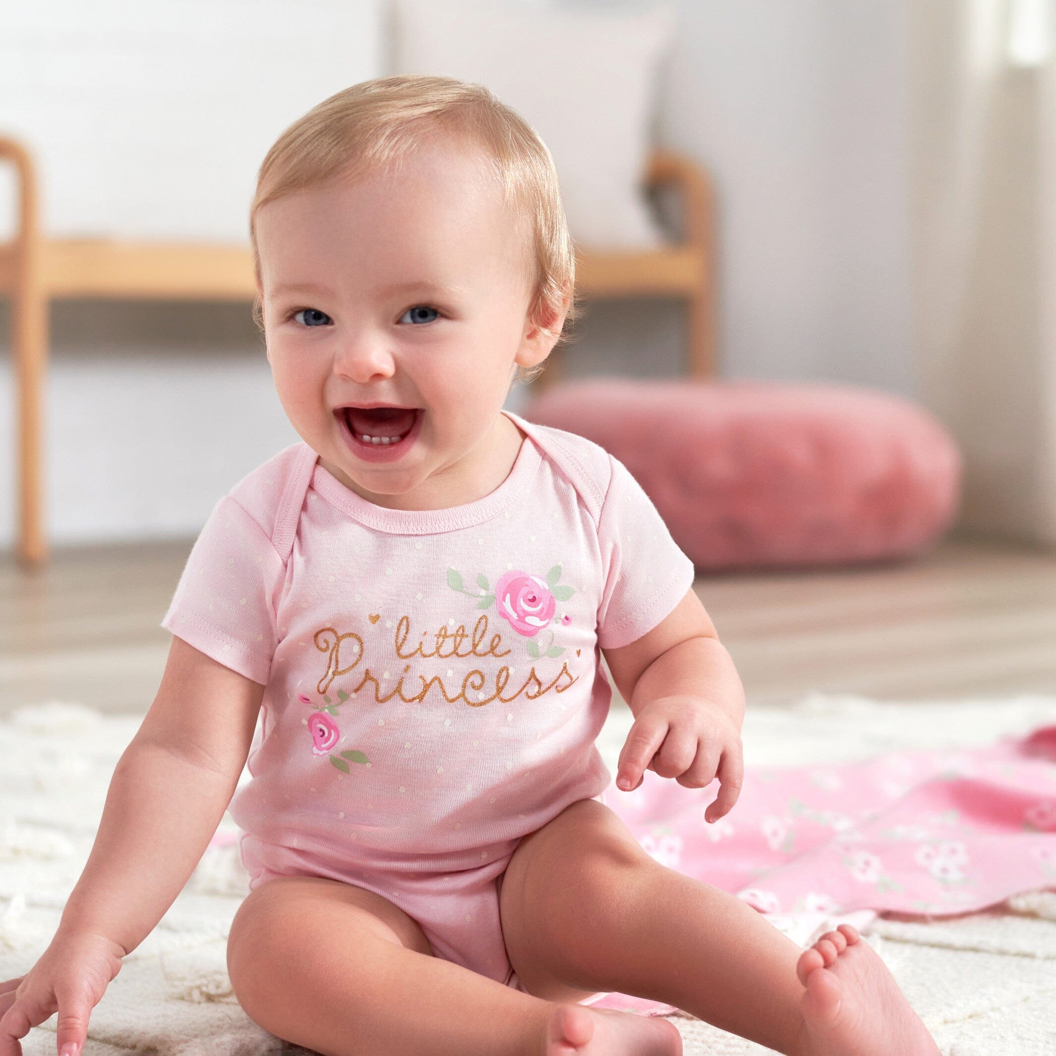 3 Pack Baby Girls Floral Short Sleeve Onesies® Bodysuits - Soft Cotton Infant Rompers for Newborns & Toddlers - Perfect for Summer Outfits, Playdates & Photo Shoots