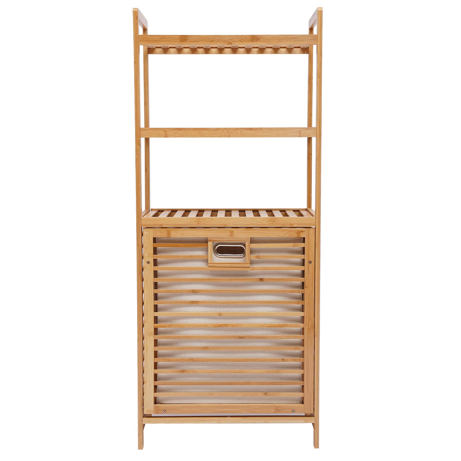 3-Tier Tilt Out Laundry Hamper with Shelf - 19.7
