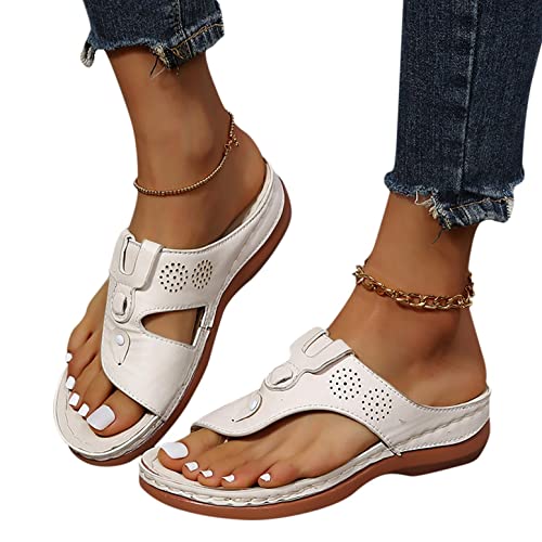 Women's Vintage Boho Sandals - Comfortable Summer Beach Flip Flops & Dress Sandals for Walking | Perfect for Vacations, Poolside, and Casual Outings