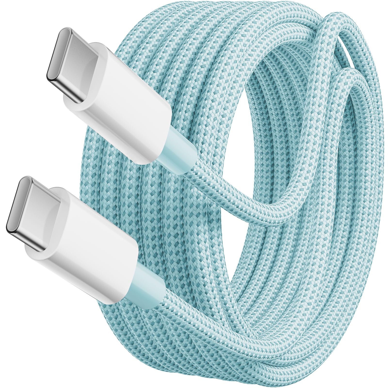 60W USB C to USB C Fast Charging Cable 0.3M - Compatible with iPhone 15/Plus/Pro Max, Samsung Galaxy S23/S22, Pixel 7 Pro, Huawei, MacBook Pro 2021, iPad Air 5 - Perfect for Home, Office & Travel Charging