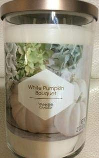 Yankee Candle Large White Pumpkin Bouquet Scented 2-Wick Tumbler Candle - Fall Home Decor, Thanksgiving Centerpiece, Cozy Autumn Ambiance