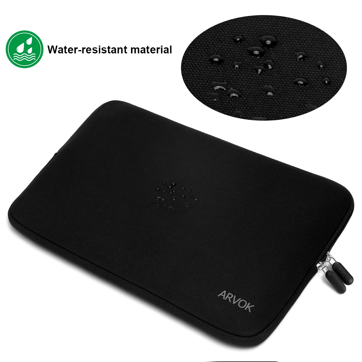 Waterproof ARVOK Laptop Sleeve Case for MacBook Pro 16 2021 - Durable Canvas Fabric Protective Cover with Extra Storage Bag - Perfect for Travel, Office & School Use
