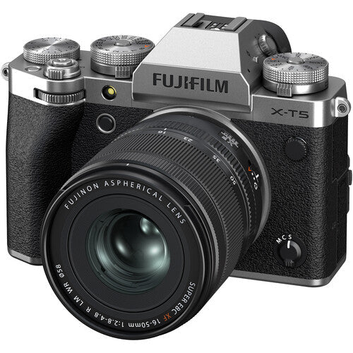 Fujifilm X-T5 Mirrorless Camera Body (Silver) with XF16-50mm F2.8-4.8 R LM WR Lens Kit - Professional Travel & Street Photography Digital Camera for Vloggers & Content Creators