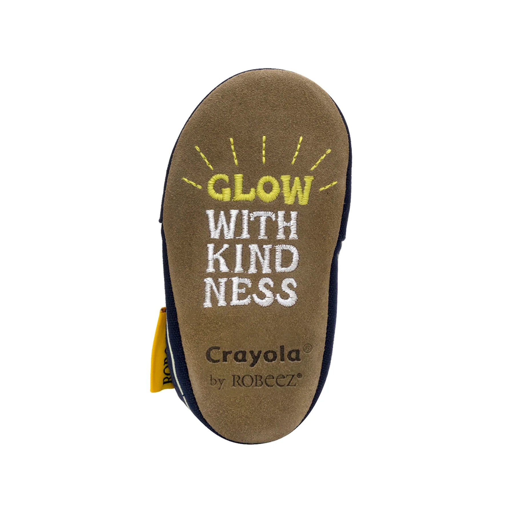Robeez Crayola Glow With Kindness Soft Sole Baby Shoes - Comfortable & Lightweight First Walkers for Infants & Toddlers - Perfect for Indoor Play, First Steps & Special Occasions