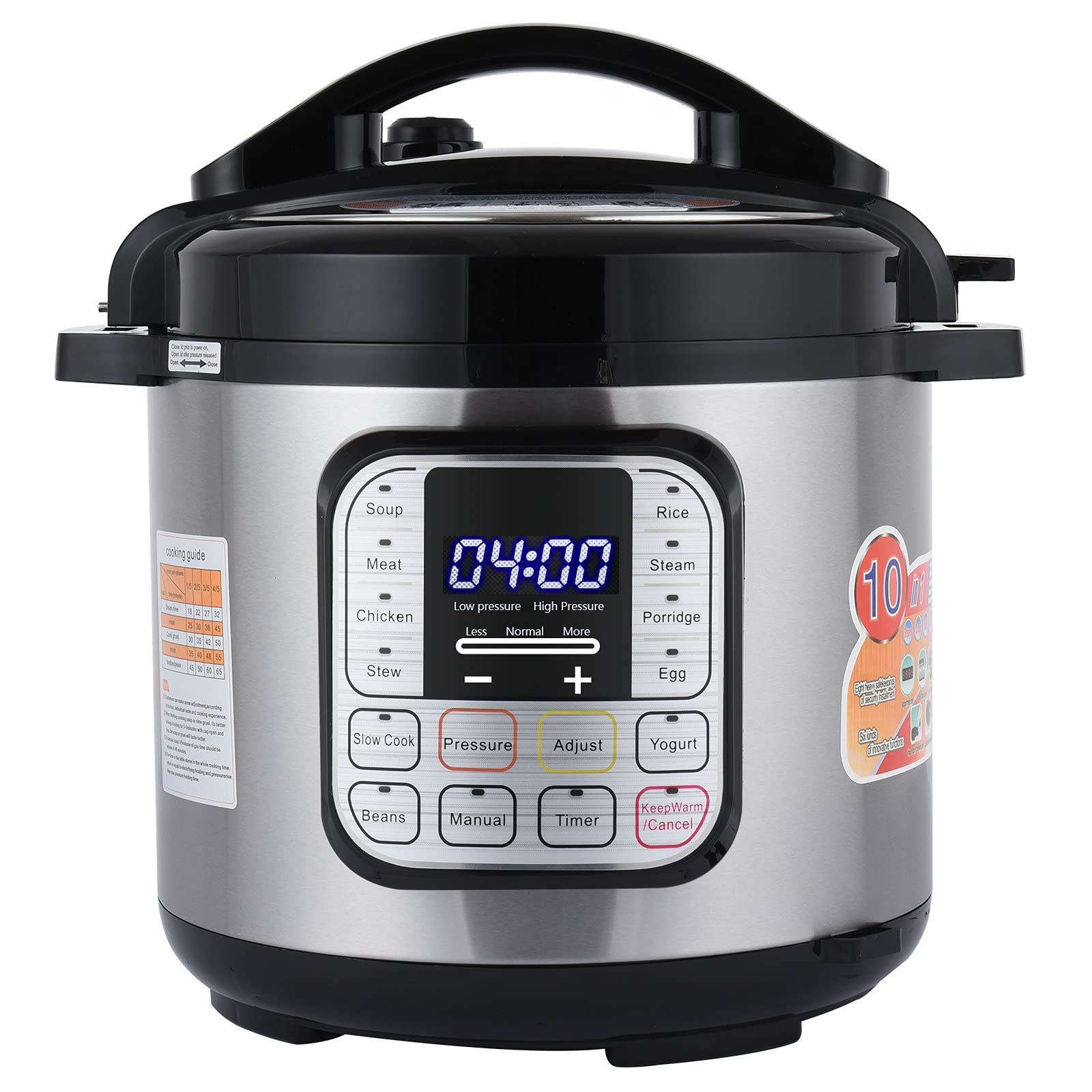7-in-1 Electric Pressure Cooker 6L Stainless Steel with One-Touch Programs - Mini Multi-Cooker for Rice, Soup, Stew & Yogurt | Perfect for Small Kitchens, Dorms & RVs