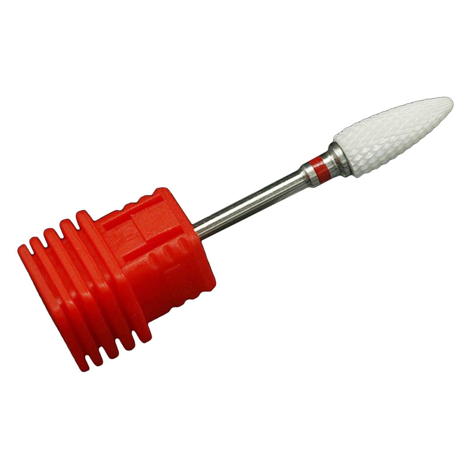 Professional Ceramic Nail Drill Bits Set - Carbide & Diamond Tips for Manicure Pedicure, Gel Polish Removal - Perfect for Nail Salon & Home Use (Red) | Durable Nail Art Tools for Acrylics, Cuticle Care & Nail Extension