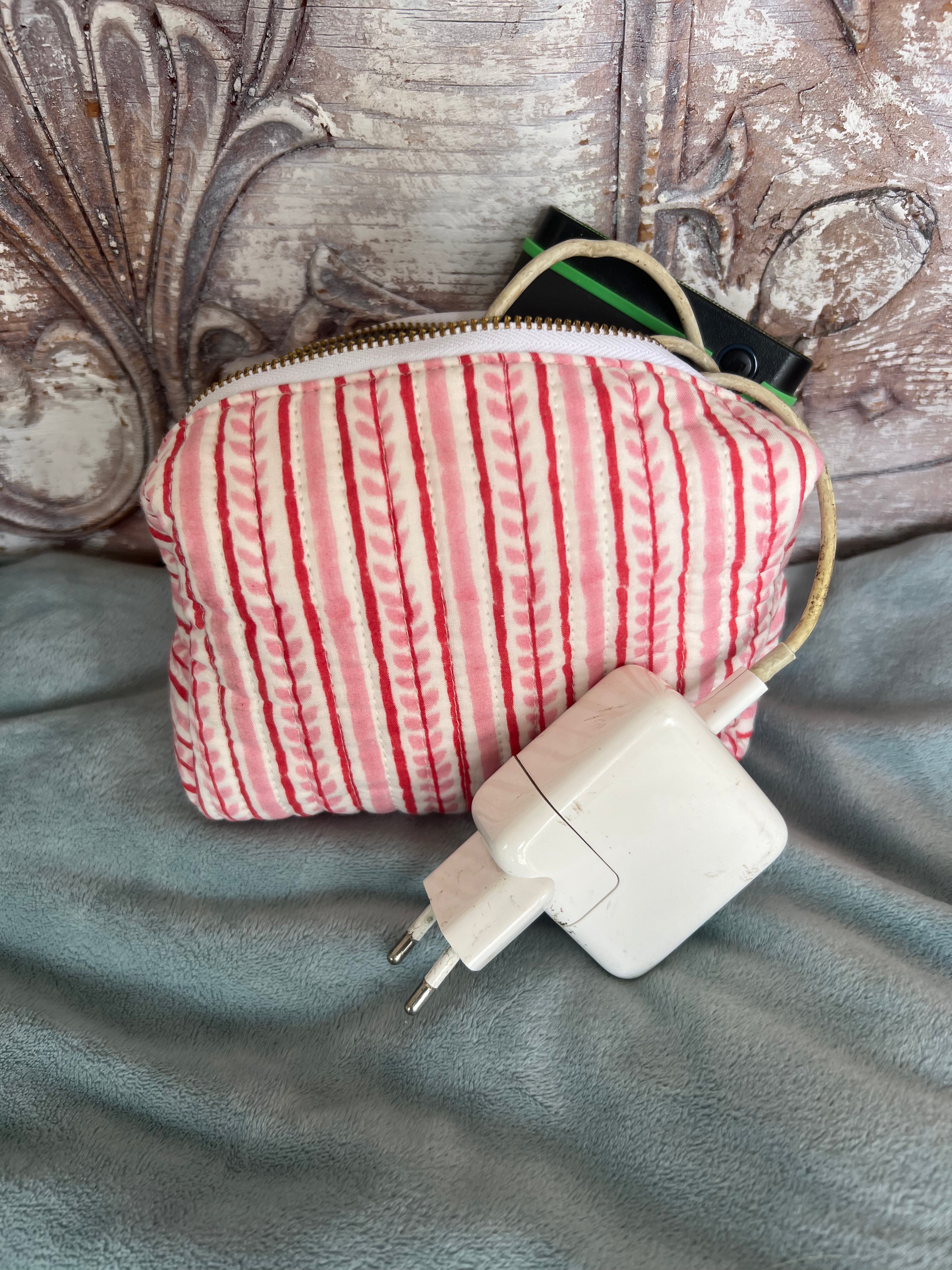 Mini Pouch Crossbody Bag - Pink Stripe Design for Women | Fashionable Small Purse for Phone, Keys & Essentials | Perfect for Travel, Shopping & Daily Use