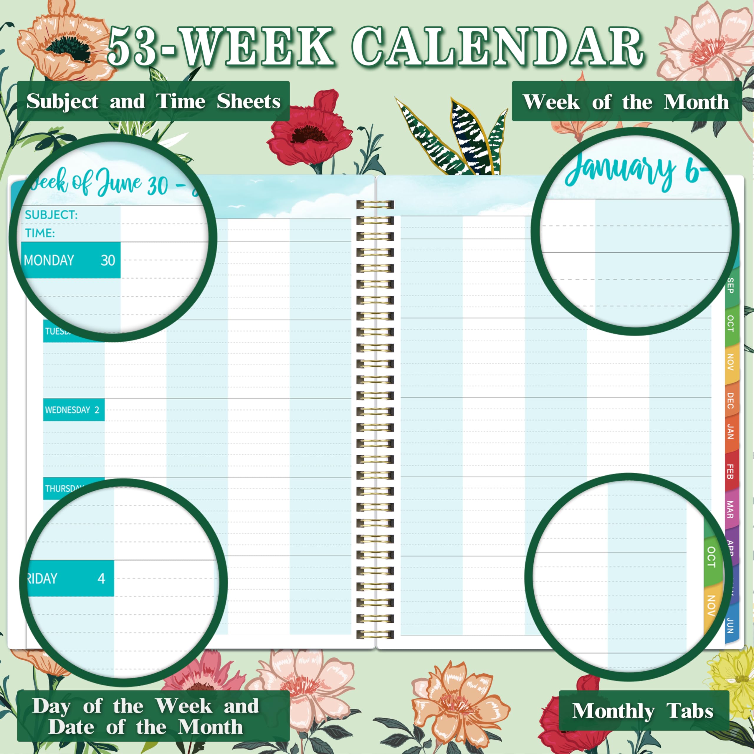 2025-2026 Teacher Planner - Academic Lesson Plan Book with Weekly & Monthly Calendar (July 2025-June 2026) | 8.5