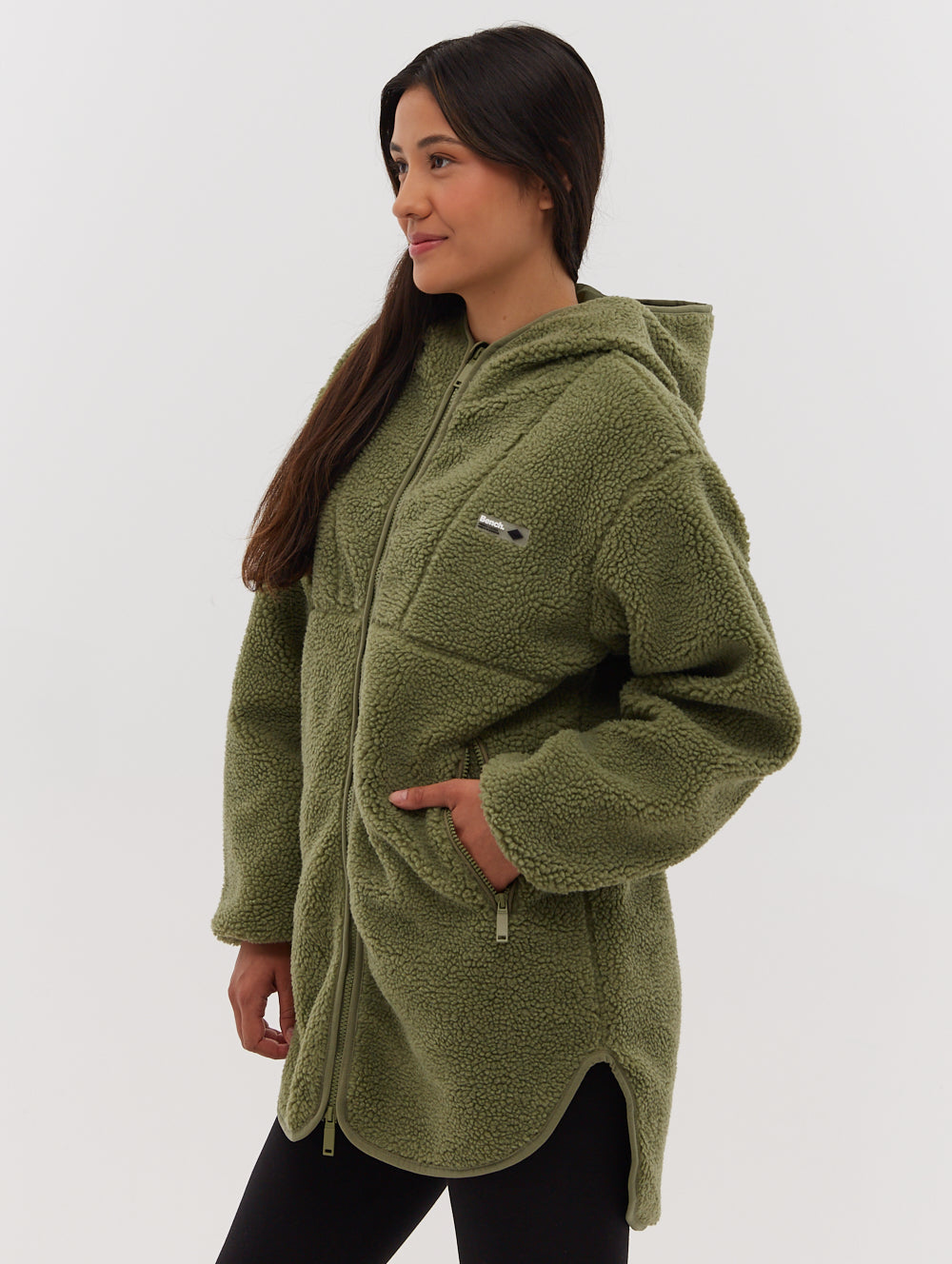Brilli Longline Sherpa Jacket for Women - Cozy Fleece Lined Winter Coat with Pockets | Perfect for Outdoor Activities, Casual Wear & Cold Weather Fashion