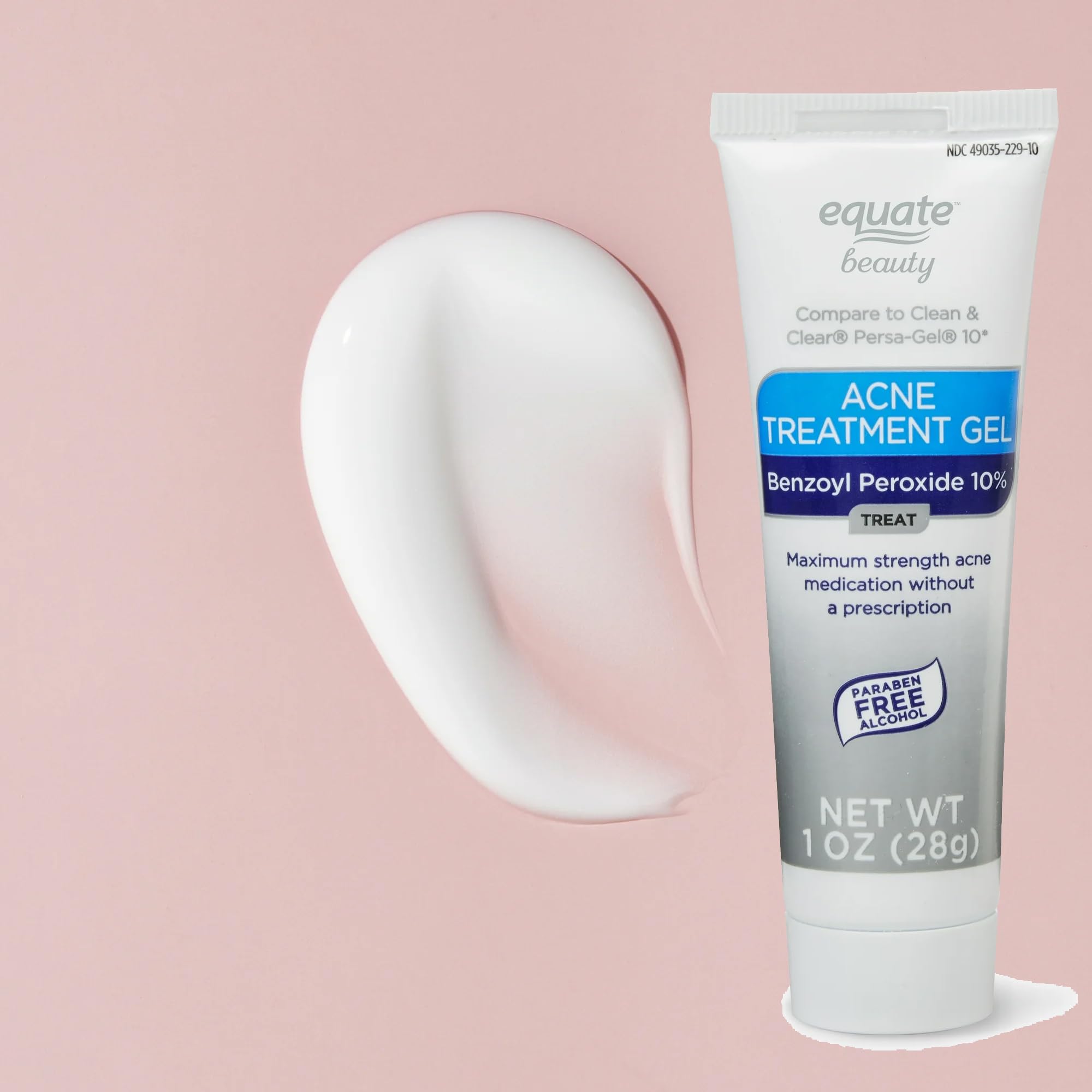 Equate 10% Benzoyl Peroxide Acne Treatment Gel - 2 Pack (1 oz Each) - Fast-Acting Acne Spot Treatment for Face & Body - Bundle with Lual's 45 Diabetes Decoded - Perfect for Teen & Adult Acne Care, Travel & Daily Skincare Routine