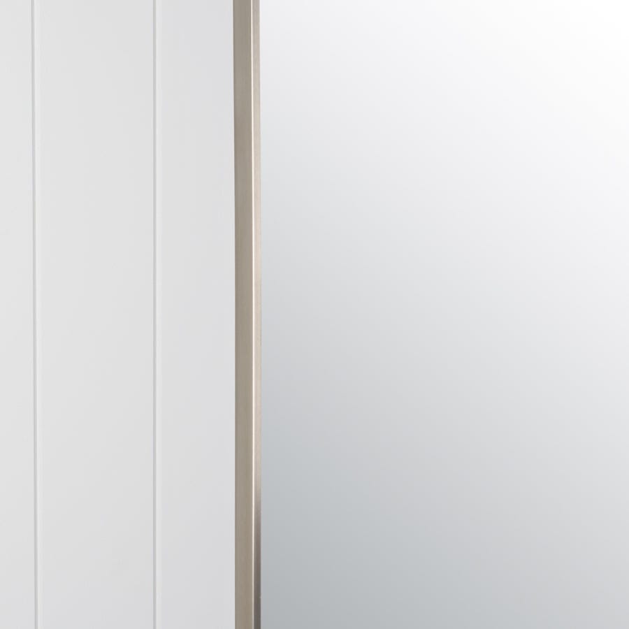 Rectangular Wall Mirror with Warm Brushed Nickel Frame - Perfect for Bathroom, Bedroom, and Entryway Décor