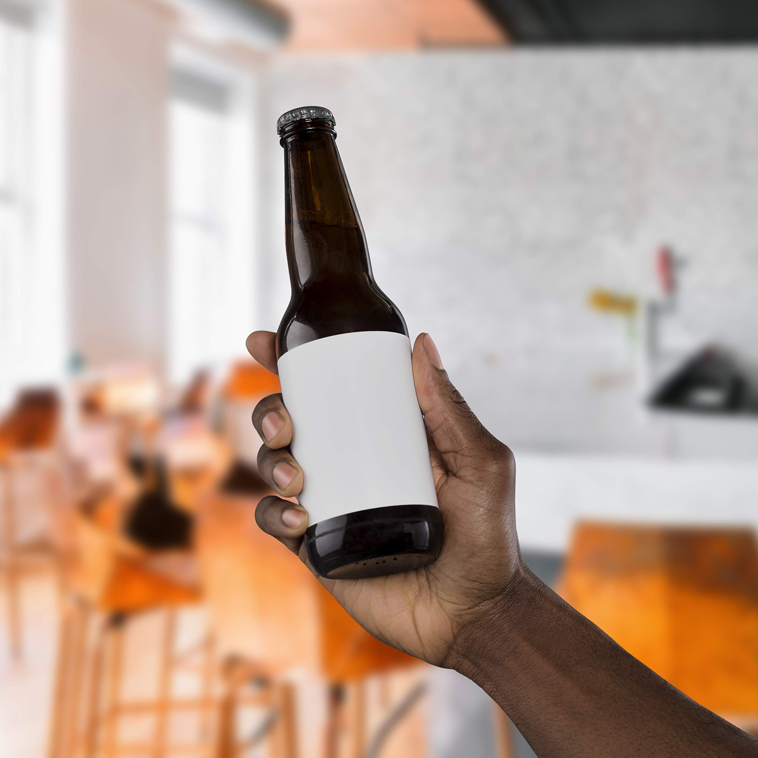Waterproof White Blank Labels for Beer & Wine Bottles - Compatible with Word 5524 Template, Laser & Inkjet Printers | Perfect for Home Brewing, Bottle Labeling & DIY Craft Projects