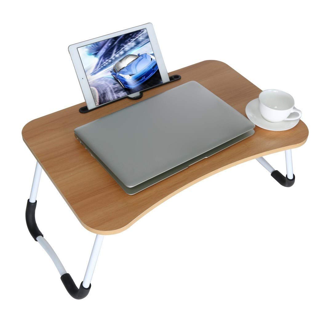 XIANGMIHU Adjustable Laptop Bed Desk - Portable Lap Desk with Cushion for Working, Studying & Eating in Bed | Perfect for Home Office, Dorm Room & Cozy Workspace