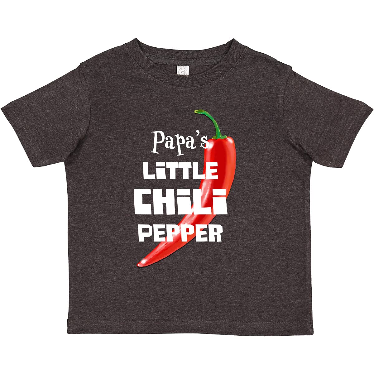 Inktastic Papa's Little Chili Pepper Toddler T-Shirt - Cute Baby Boy Clothes for Playdates & Family Photos | Soft Cotton Tee for Toddlers