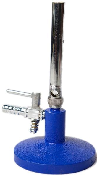 Premium Bunsen Burner with Heavy Base - High-Quality Lab Equipment for School, College & Laboratory Use | Durable & Safe for Chemistry Experiments, Science Labs & Educational Settings (Blue, Pack of 1)