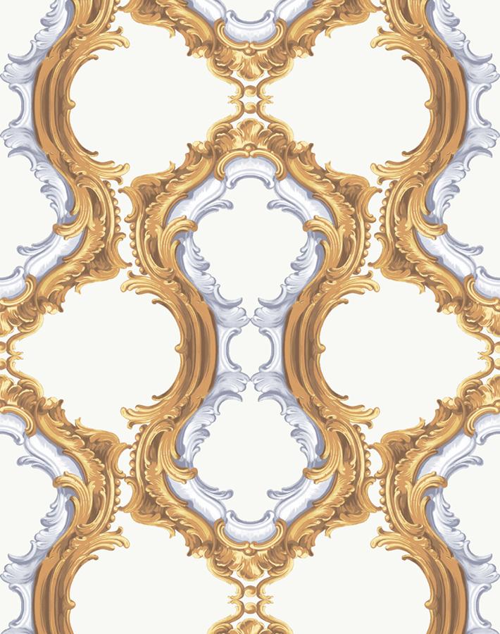 Louie Whoey Wallpaper by Wallshoppe - Ivory Floral Peel and Stick Wallpaper for Bedroom, Living Room, or Nursery Decor