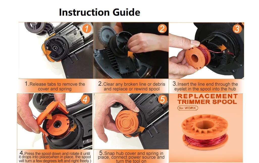 Lucky Seven 0.065-Inch Trimmer Line Refills (10 Pack) - Compatible with Worx, Edger Spool & Weed Eater String - Durable Replacement for Electric String Trimmers - Perfect for Lawn Care, Garden Edging & Yard Maintenance