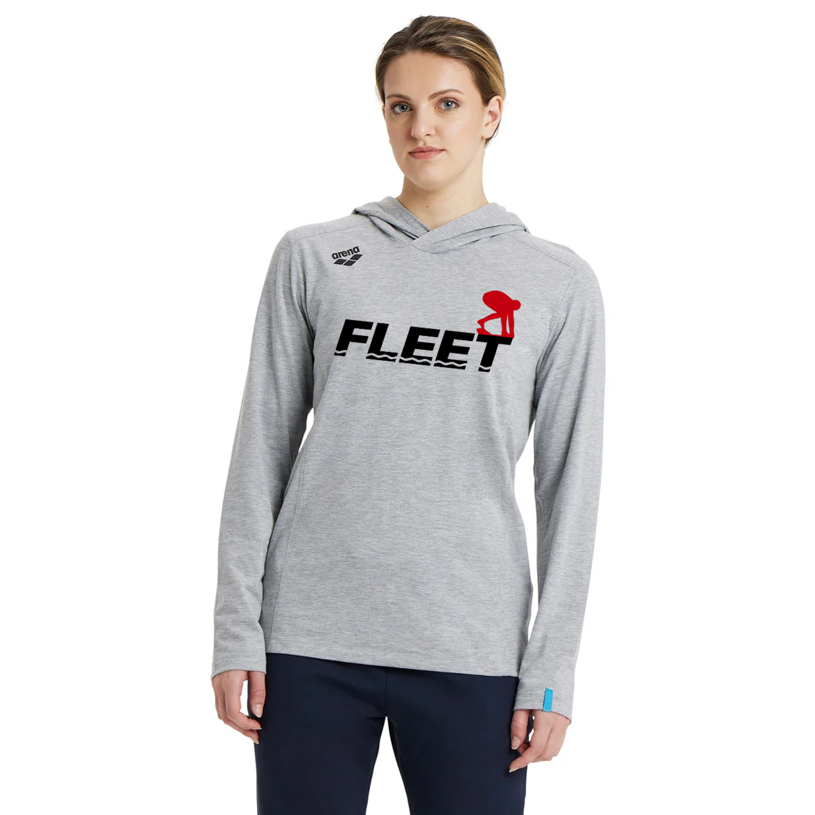 FLEET Arena Unisex Team Hooded T-Shirt with Logo - Customizable Hoodie for Sports Teams, School Clubs & Group Events - Perfect for Team Uniforms, Fan Gear and Casual Wear
