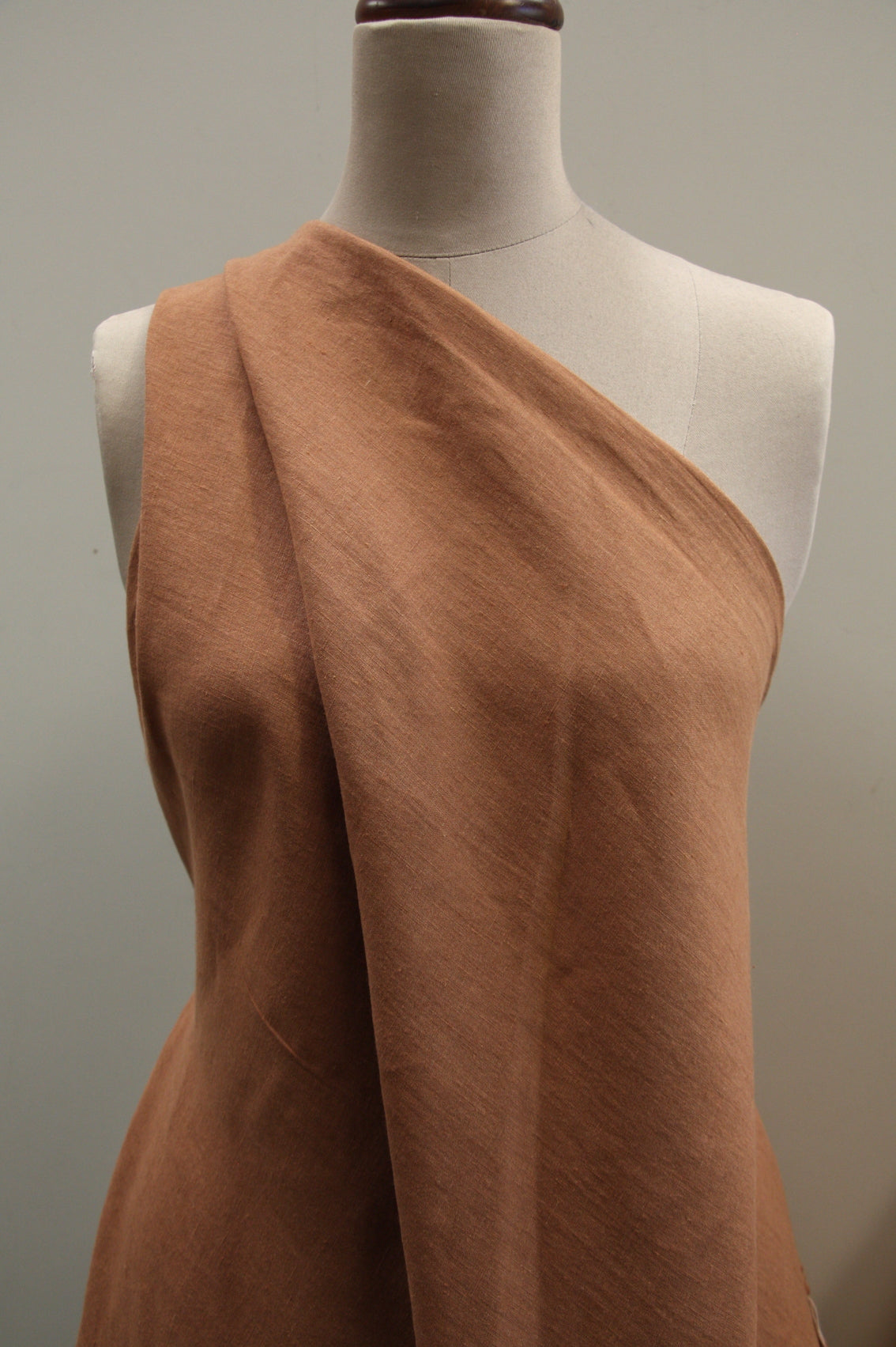 Premium Bedford Toffee Washed Linen Fabric - Soft & Durable for Home Decor, Curtains, Upholstery & DIY Crafts